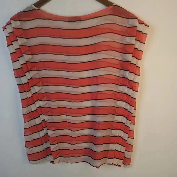 Loft Striped Sheer Top / Large - Picture 2 of 3